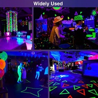 Noche azul 395nm lámpara de luz ultravioleta trabajo inundación PCB soldadura pegamento inyección de tinta barniz pintura serigrafía 6000K Luz de fiesta de escenario