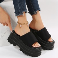 Sandales confortables à plateforme et semelle épaisse, motif léopard, bout ouvert, nouvelle mode printemps-été-automne, style européen et américain, pour le commerce extérieur