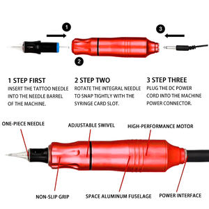 <span class=keywords><strong>Kit</strong></span> de tatouage <span class=keywords><strong>professionnel</strong></span> pour maquillage permanent, pistolet rotatif, aiguilles, stylo en aluminium, alimentation pour tatouages corporels - Product Image 4