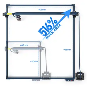 Novo kit de extensão de área para máquina de gravação a laser SCULPFUN S10 S30/S30 Pro/S30 Pro Max XY, haste de expansão 935x905mm