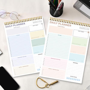 Carnet de planification quotidienne spirale 2026 avec planning horaire, sections multifonctionnelles, liste de tâches de bureau, fournitures scolaires et universitaires - Product Image 3