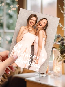 Biglietti d'auguri pieghevoli con <span class=keywords><strong>foto</strong></span> personalizzata, biglietti di compleanno con testo e <span class=keywords><strong>foto</strong></span>, regalo unico per la festa della mamma, la festa del papà, lauree, matrimoni - Product Image 3