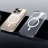 Coque de téléphone portable transparente en TPU souple anti-rayures, fine et ajustée, avec charge magnétique sans fil pour iPhone 16 Pro Max 16 Plus