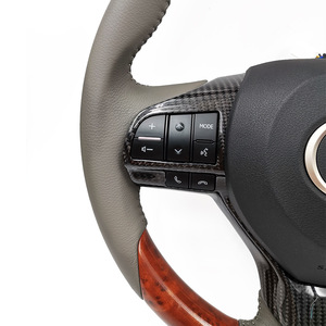 Lexus Carbon Fiber Steering <b>Wheel</b> Cover 4-<b>Spoke</b> Luxury Style With Multi Function Buttons For Lexus Models - Product Image 2