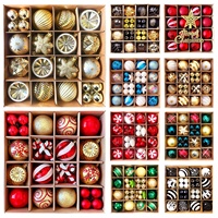 Décoration de Noël, boule en plastique électro-plaquée de 6 cm, ornements de Noël peints et colorés pour l'arbre, boule de Noël à suspendre