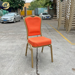 Huiqianhuan Furniture Aluminum Alloy Chair Orange Upholstery <b>Restaurant</b> <b>Set</b> Durable - Product Image 1
