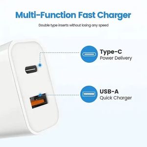 Factory Price Quick <b>Charge</b> 20W A+C Wall <b>Adapter</b> US Plug Protective OVP USB Mobile Phone Charger for Phone 16 15 14 - Product Image 3