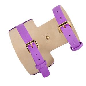 Harnais de chien en cuir véritable fait à la main violet de qualité haut de gamme laisse de collier de conception élégante pour petit chiot garçons filles animaux de compagnie élégant - Product Image 2