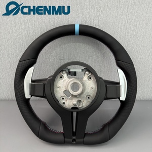 Volant sport à fond plat avec boutons bleus pour <span class=keywords><strong>BMW</strong></span> F30 F31 F10 F32 F33 F39 F80 F82 F87 E84 E83 Série 2 3 5 X1 <span class=keywords><strong>X2</strong></span> X3 X4 - Product Image 5