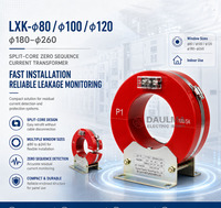 Transformateur de courant à noyau divisé LXK-120 pour séquence zéro 0,72/3 kV 50/60 Hz 10P5-10P20 CT pour appareillage de commutation
