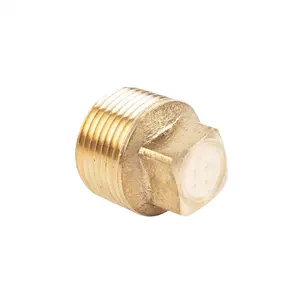 NPT BST thread Solid Square Head Plug Npt Male Connector Brass Pipe Fittings