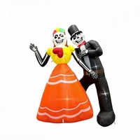 Squelette gonflable géant de 2,1 m (7 pieds) imperméable pour Halloween, Jour des Morts, ou mariage – Vente chaude pour la décoration de fêtes en extérieur