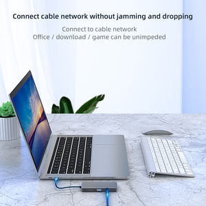 10พอร์ตแท่นวางแล็ปท็อป Type C เป็น HD-MI USB3.0,USB2.0 SD TF RJ45 VGA Audio3.5mm ความถี่เสียง USB C Pd Hub - Product Image 3