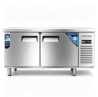 Mesa de Preparación Refrigerada de 3 Puertas con 16 Bandejas, Enfriamiento por Ventilador, Acero Inoxidable 304 para Cocina Comercial de Restaurante