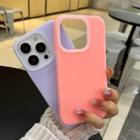 Coque de téléphone en silicone Ice Jelly pour iPhone 16 Pro Max 2-en-1, couleur unie, coque de téléphone Candy pour iPhone 15 Pro Max, coque de téléphone robuste
