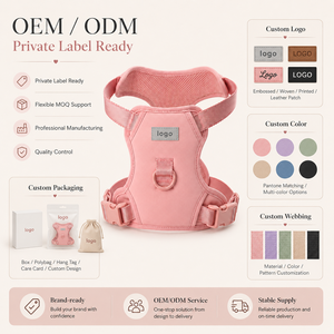 Ming Jia <strong>Pink</strong> Reflective Dog <strong>Harness</strong> No Pull Soft Mesh Pet Vest Safety Walking <strong>Harness</strong> - Product Image 6