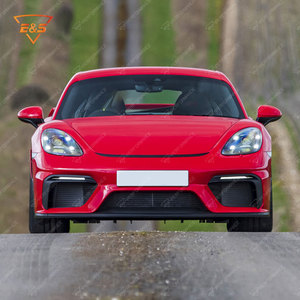 Pare-chocs avant en fibre de carbone + matériau FRP de style <span class=keywords><strong>GT</strong></span>-<span class=keywords><strong>4</strong></span> pour <span class=keywords><strong>Porsche</strong></span> <span class=keywords><strong>718</strong></span>, mise à niveau vers un pare-chocs avant de style GT4 - Product Image 3