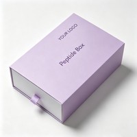 Boîte d'emballage personnalisée pour peptides avec logo, boîtes cadeaux étanches en carton avec hologramme doré, boîte à tiroir pour flacons de 2 ml, 3 ml, 10 ml