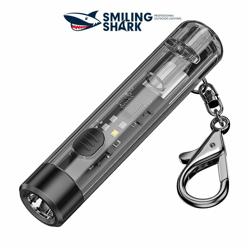 Smiling Shark SD5241 Mini Rechargeable Flashlight, Super Bright M60 Zoomable Torch, For Outdoor Camping, Hiking, Daily Use - 39