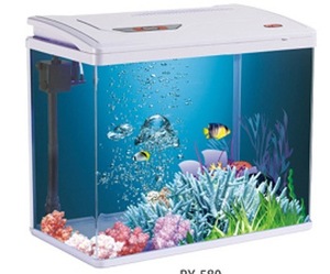 Ultra-White Custom Creative Small Eco-<strong>Fish</strong> Tank For Goldfish And Betta <strong>Fish</strong> Home Desktop <strong>Aquarium</strong> Set - Product Image 6