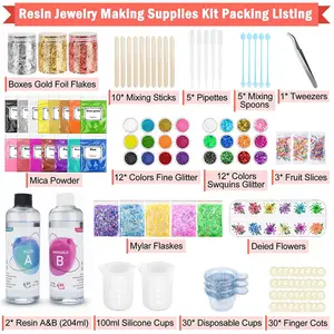 Epoxy Resin For Jewelry Making Casting Mold Starter Kit And 83Pcs Earring Mold For Beginners