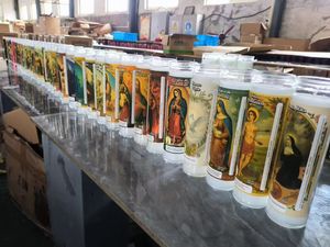 Candele Religiose Profumate Personalizzate all'Ingrosso, Candela in Vetro per 7 Giorni di Preghiera per Chiesa e Spiritualità - Product Image 5