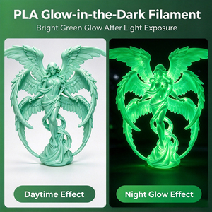 Filamento PLA 3D Resistente al Calor que Brilla en la Oscuridad, 1.75mm, 1kg, Bobina Lista para Enviar para Impresoras FDM Bambu Lab y Creality - Product Image 3
