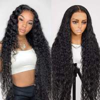 Perruque en cheveux humains bouclés personnalisée, perruque à dentelle transparente pour femmes noires