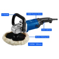 INTOUGH haute qualité 1500w 180mm Angle automobile double Action voiture polisseuse laine roue voiture polisseuse électrique polisseuse pour voiture