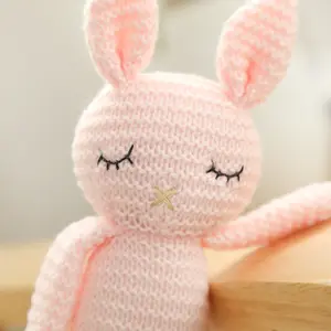 Superweiche kurze plüschtiere aus PP-Baumwolle gefüllt mit niedlichen gestrickten plüschtieren für Kaninchen