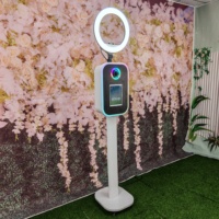 Penjualan Langsung Pabrik iPad DSLR Photo Booth All in One Selfie PhotoBooth Station Logo Warna Kustom untuk Penggunaan Komersial