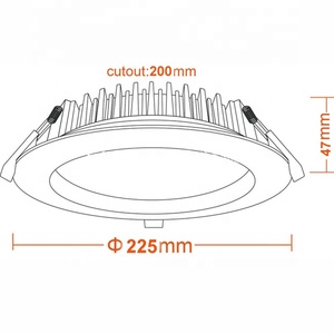 Chất Lượng Cao LED Downlight 0-10V Dali Dimmable 8 Inch 30 Wát 35 Wát Lõm LED Downlights Để Trang Trí - Product Image 6