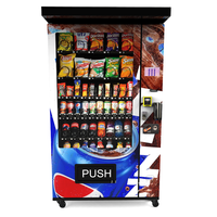 Máquina Expendedora de Acero Inoxidable para Exteriores ZhongDa Guangdong, para Bebidas y Aperitivos, con Pago en Efectivo/Tarjeta IC, Pantalla Táctil Digital y Compresor