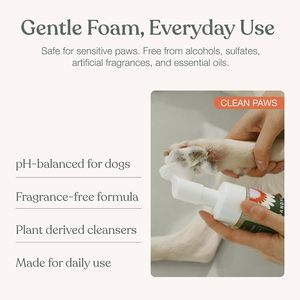 Nettoyant Moussant pour Pattes de <span class=keywords><strong>Chien</strong></span> Sans Rinçage <span class=keywords><strong>Brosse</strong></span> en Silicone Lavant les Pattes de <span class=keywords><strong>Chien</strong></span> Sans Eau Parfum Neutre pH Équilibré - Product Image 4