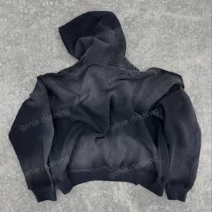 Oem & odm מותאם אישית הבציר במצוקה שמש לדעוך שמש נסיעות שרוך יוניסקס oversweats נשים גברים סווטשירטים פרמיה קפוצ 'ון פרמיה - Product Image 4