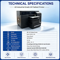 Printer Inkjet UV DTF Mini A3 12 inci Flatbed & Mesin Cetak Otomatis Dengan CCD untuk Flex Eggshell I3200 Print Head