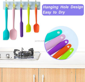 Espátulas de silicona, espátulas de goma resistentes al calor, núcleo antiadherente, espátula flexible sin costuras - Product Image 4