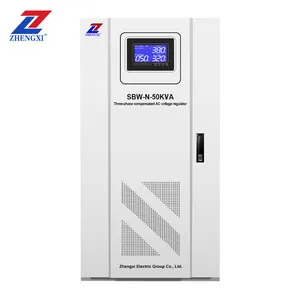 Digital display 380V SBW/SBW-F 50K to 600k power independent control three phase automatic voltage regulators stabilizer