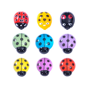 Miniature 3D résine artisanat lumineux coccinelle <span class=keywords><strong>Figurine</strong></span> lueur sombre Animal ornement pour Fairyland jardin Micro paysage décor - Product Image 5