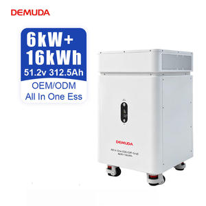 DEMUDA Système Solaire Domestique Tout-en-un 51.2V 314Ah 6KW 16KWh Stockage d'Énergie Domestique sur Pied Mobile IP20 Usine OEM ODM - Product Image 1