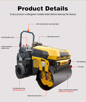 Compacteur routier de haute qualité, 5 tonnes, moteur diesel Kubota, mini-compacteur autoporté pour asphalte avec pneus en caoutchouc