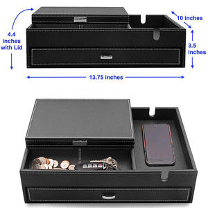 Caja de Almacenamiento para Joyas y Accesorios Masculinos con Estación de Carga para Teléfono Inteligente - Product Image 5