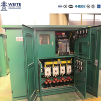 Projet EPC de sous-station électrique de type boîtier de style américain, transformateur combiné monté sur socle extérieur pour l'énergie renouvelable