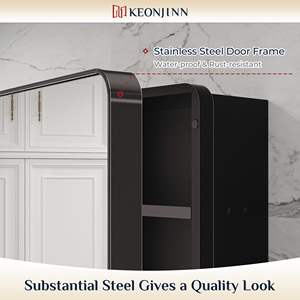 ตู้ยาในห้องน้ำมีกรอบโลหะทันสมัยพร้อมที่เก็บของเรืองแสง LED ติดผนัง - Product Image 4