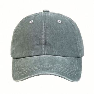 Casquettes de baseball en coton lavé, couleur unie, personnalisables, non structurées, style Dad Hat, brodées, pour hommes – Vente en gros, en stock - Product Image 6