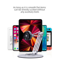 Nouveau design en alliage d'aluminium réglable rotatif vide ventouse électrique tablette support de téléphone portable pour bureau