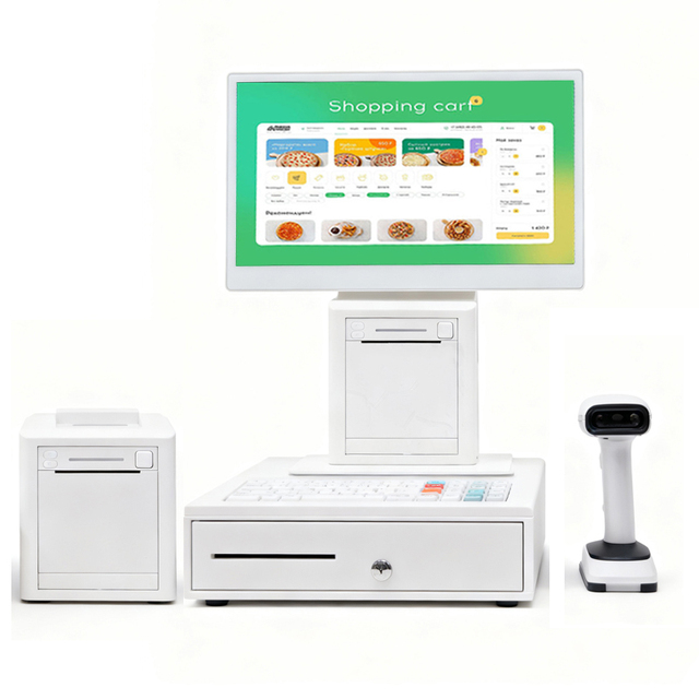 15.6" Touch Screen Hardware Set Printer Scanner Cashier Drawer Pos Machine NFC Offline All in One Pos Terminal Cash Register