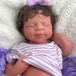 Poupée bébé <span class=keywords><strong>reborn</strong></span> en silicone de 20 pouces, <span class=keywords><strong>cheveux</strong></span> enracinés à la main, OEM/ODM, garçon/fille endormi paisiblement, nouveau-né, <span class=keywords><strong>pour</strong></span> personnes âgées ou enfants - Product Image 4