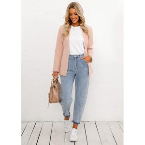 Pantalones vaqueros XL elásticos de cintura alta 2025 para mujer, pantalones vaqueros holgados de moda para mamá, diseño de pantalones Cargo de calle inspirados en transpirables - Product Image 2