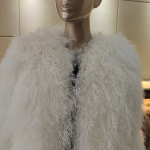 Elegante Giacca Corta Invernale da <span class=keywords><strong>Donna</strong></span> Bianca <span class=keywords><strong>con</strong></span> Collo in <span class=keywords><strong>Pelliccia</strong></span>, Spessa e Calda, Nuova Collezione Moda - Product Image 2